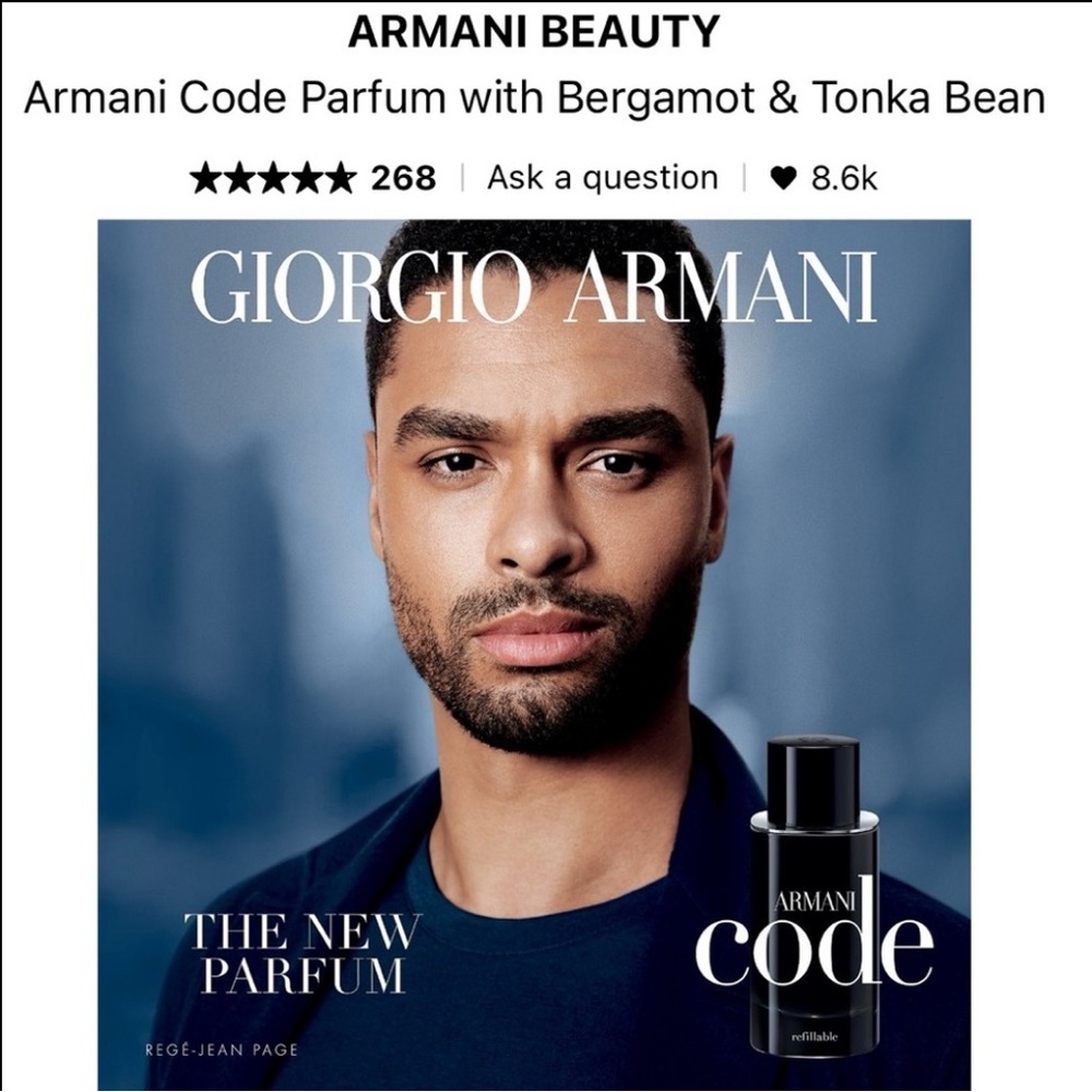 Giorgio Armani Code Parfum with Black Ribbed Keychain - Picture 6 of 12